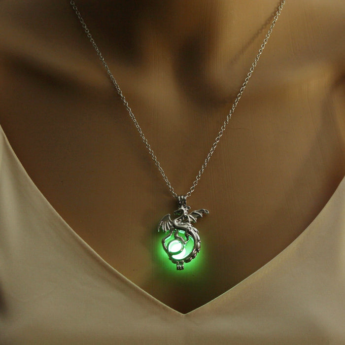 Dragon Glowing Stone Necklace