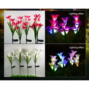 Outdoor Waterproof Lily Flower Lights